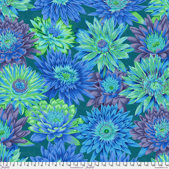 FreeSpirit - Kaffe Fassett Collective August 2023 - Tropical Water Lilies - Blue