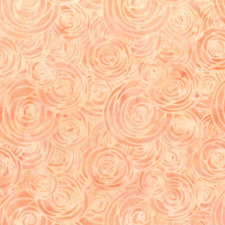 Anthology Batiks - Jacqueline de Jonge - Frosting Circular Rose - Peach
