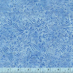 Anthology - Limelight Batik - Tiger Floral - Powder Blue