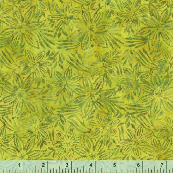 Anthology - Limelight Batik - Tiger Floral - Lime