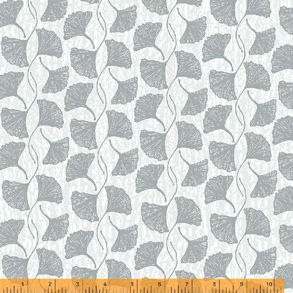 Windham - Natalie Barnes - Makers Collage - Ginko Leaves - Mid Grey