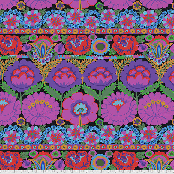 Free Spirit - Kaffe Fassett -August 2021 - Embroidered Flower - Purple