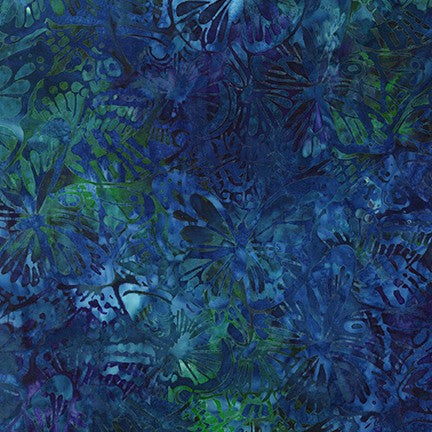 Robert Kaufman - Artisan Batiks - Watercolor Blossoms - Jewel