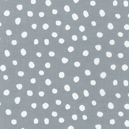 Robert Kaufman - Dot and Stripe Delights - Large Dot Grey