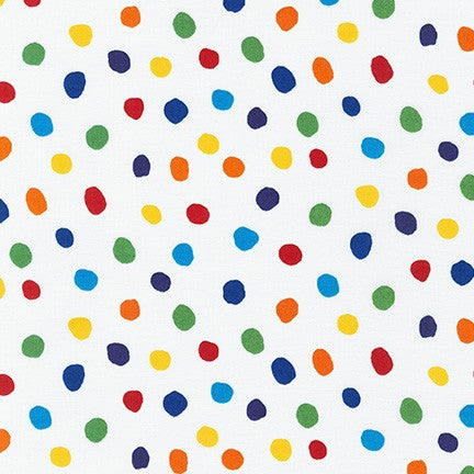 Robert Kaufman - Dot and Stripe Delights - Large Dot Rainbow