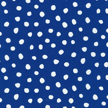 Robert Kaufman - Dot and Stripe Delights - Large Dot Blue