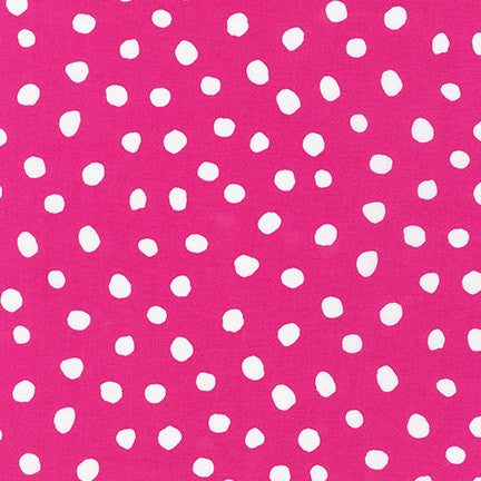 Robert Kaufman - Dot and Stripe Delights - Large Dot Bright Pink