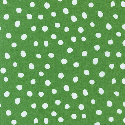 Robert Kaufman - Dot and Stripe Delights - Large Dot Green