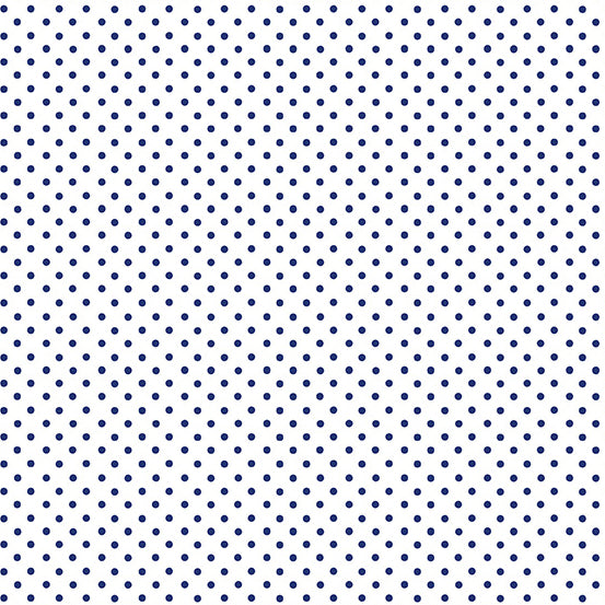 Andover - Spot - White with Navy Dots