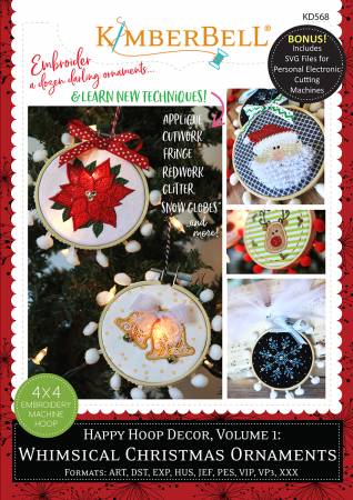 Happy Hoop Decor, Volume 1: Whimsical Christmas Ornaments Embroidery CD